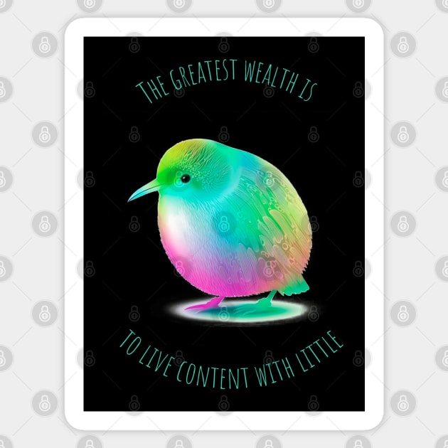 Neon Kiwi Bird |Mental Health Sticker by T-signs